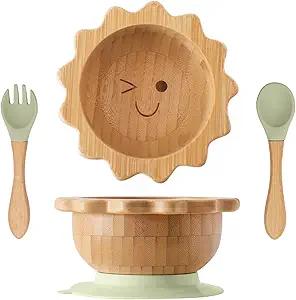 Suction Bowl for Baby Kid Toddler Bamboo