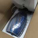 Mini Art Glass Dark Blue Pendant Lights Kitchen Island Hand Blown Mini Glass Pendant Lights with Brush Nickel Finish Adjustable Cord for Kitchen Over Sink,Hallway,Dining Room,Stairsway (Dark Blue Mixing Brown Black-1Pack)