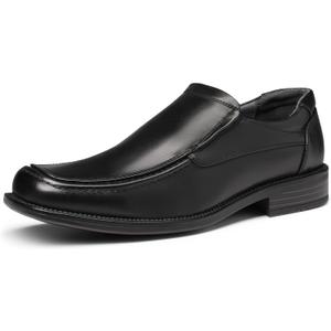 Bruno Marc Men's Goldman-02 Slip on Leather Lined Square Toe Dress Loafers Shoes for Casual Weekend Formal Work (9, Black)