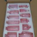 RUCKAE 12 Pack Glass Bud Vases Mini Flower Vase Small Vintage Vases for Centerpiece Table Wedding Decorations Home Decor Party (Pink)