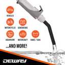 Deway Stick Fuel Pump, Adjustable Flow Nozzle, 15in, D-Battery, 2.4 GPM