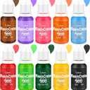 JDiction ResinCrete Pigment, 10 Color Highly Concentrated ResinCrete Dye for DIY Jewelry Making, Vivid Color Premium Quality Easy to Use for Paint, Craft-10ml Each (Multiple Colour)