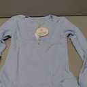 Beaully Women's Long Sleeve Crew Neck V Notch Ribbed Slim Fitted Casual Basic Top 6118 Light Blue XS