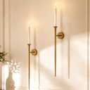 31.5" Long Wall Candle Sconce Set of 2 Antique Bronze Candle Holder Wall