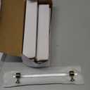 Cabinet Handles Kitchen 7.5 ' Cabinets Drawer 6 Pack, Champagne Bronze Crystal Pulls Solid Base Closet Cupboard Dresser Drawers Hardware Handles Bathroom Bedroom Pull Glass Clear 192mm Hole Distance