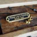 Please Leave Parcels Inside Gate Metal Brass Door Sign. Traditional Style Leave Delivery Instruction Outdoor Metal Mailbox Wall Sign By The Metal Foundry