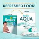 Pampers Aqua Pure Baby Wipes, 99% Water, Fragrance Free, 896 Baby Wipes Total (16X Flip-Top Packs) 