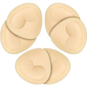 TopBine Bra Pads Inserts Women's Sports Cups Inserts Bra Replacement Inserts Bra Padding for Bikini Swimsuit (3 Beige M)