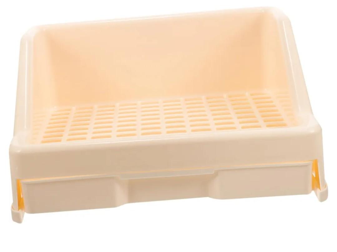 Yardwe Guinea Litter Box Space-Saving Pet Cage Toilet Trainer Potty Odor Material