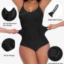 POSESHE Women's Seamless Shapewear Bodysuit Tummy Control Body Shaper Waist Snatching Body Suit (XL)
