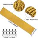 10-Pack Gold 12 x 108 inches Long Premium Satin Table Runner for Wedding, Decorations for Birthday Parties, Banquets, Graduations, Engagements, Table Runners fit Rectange and Round Table
