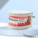 3 Pair of Temporary Tooth Decoration, Teeth Retainer Practical Brackets para Dientes Sturdy Retenedores de Dientes Ortodoncia Props for Dental Students to Practice (Black)