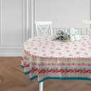 Oval Tablecloth 60x84 Inch, Pioneer Floral Design Rustic Tablecloth Classic French Country Printed Table Cover for Farmhouse Decoration, Suitable for Home, Kitchen, Indoor and Outdoor Dining Table