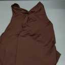 GORGLITTER Women's Open Backless Wedding Guest Dress Ruch Sleeveless Ribbed Bodycon Halter Maxi Dresses, S