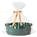 Small Woven Gift Basket Empty with Bag & Ribbon - Gifts for Mom, Baby Shower, Birthdays & Raffle - Cotton Rope Storage Basket for Dog Toys or Shelf - 12"x8"x5", Green