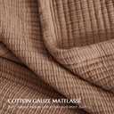 EVERGRACEHOME Cotton Gauze King Bedspread, Ultra Soft Prewashed Pick Stitch Matelass Coverlet, Lightweight Textured Oversized King Quilt Bedding Set for All Season, with 2 Shams, Terracotta Clay