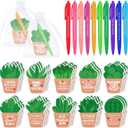 Kosiz 30 Set/90 Pcs Teacher Appreciation Gifts Bulk Plant Pot Notepad Sticky Notes with Pen Organza Bag End of Year Teacher Gifts from Students Thank You Presents for Office School Classroom Supplies