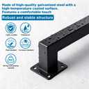 5FT Black Industrial Handrail, Heavy Duty Galvanized Steel Railing Kit for Indoor and Outdoor Stairs and Steps, with Mounting Hardware