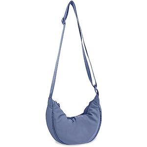 Nylon Crescent Crossbody Bag for Women Purses Trendy Men,Small Travel Sling Bag Hobo