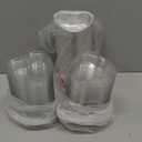 Domensi 100 Sets Aluminum Foil Heart Shaped Cake Pans Mini Cupcake Cup with Lids Flan Pan Disposable Flan Baking Cups for Valentine's Day Mother's Day Wedding Birthday(Classic,3.4 oz)