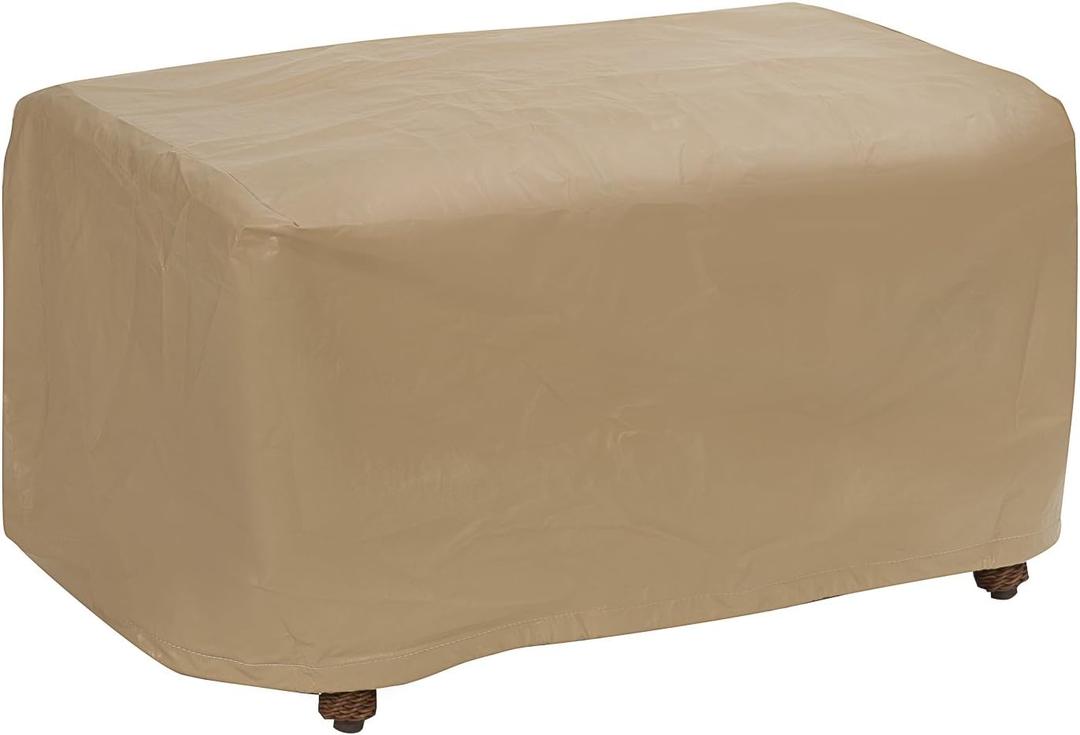 Protective Covers Weatherproof Ottoman Cover, Large, Tan - 1116-TN