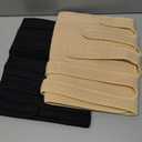 Hoolerry 2 Pcs Lymphedema Compression Wraps Calf Adjustable Brace 5 Strap Leg Wraps for Lymphedema Swollen Calf Garment Brace for Edema, Venous Insufficiency, Varicose Veins (XL, Beige, Black)