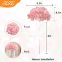 100 PCS Blush Hydrangea Artificial Flowers, Silk Full Flowers Heads with Stems for Wedding Centerpieces, Home, Garden, Baby Shower, Party Decoration