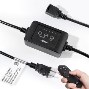addlon Dimmer for Outdoor String Lights, 300W, Timing 2h/4h/6h/8h, 4 Brightness Level, Remote Control, Control LED String Lights, Convenient Life Style Dimmer Switch