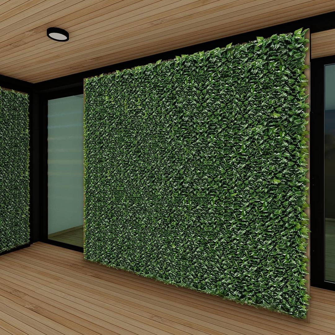 Patio Paradise 39"x156"-1Pc Faux Ivy Fence Privacy Screen Artificial Greenery Wall Backdrop,Fake Grass Wall Panels for Outside Apartment Balcony,Vine Leaf Decor for Outdoor Patio Chain Link