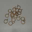 PATIKIL 1 Inch Inner Dia Curtain Rod Rings with Eyelets, 18 Pcs Metal Drapery Ring for Curtain Rods Hoop Pins, Gold Tone