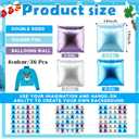 36 Pcs Winter Birthday Party Decorations Balloons Princess Snowflake Blue Purple Silver Brick Square Foil Balloon Wall Arch Kit Backdrop Double Sided Metallic Cartoon Party Supplies