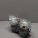 Viveta 2Pack Snowman Solar Lantern, Solar Lanterns Outdoor Waterproof, Christmas Hanging Lantern Crackle Glass for Garden Patio Yard Decor (Large Leaves)