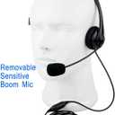 Retevis Overhead Walkie Talkie Headset with Boom Mic, for RT22 RT21 H-777 RT68 RT86, Compatible with Pxton, Baofeng BF-888S/BF-T26, Kenwood Walkie-talkies, 2 Pin Two Way Radio Earpiece(1 Pack)