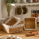 Set of 3 Water Hyacinth Home Decor Indoor Storage Baskets 