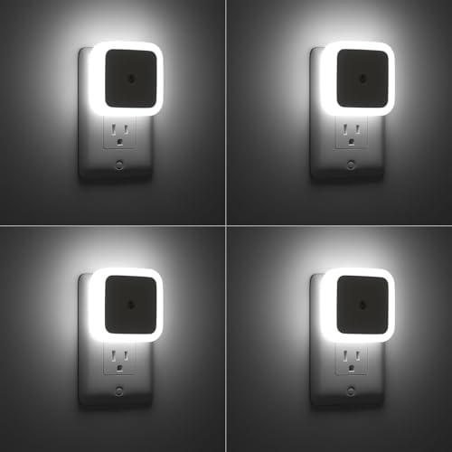 Sujeet Night Light, Night Lights Plug into Wall [4 Pack], Nightlight Led Night Light for Adults, Plug in Night Lights for Adults Bedroom Cool White