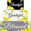 Tinideya 3 Pcs Lemon Kitchen Rug Set Lemon Kitchen Decor Rug Non Slip Kitchen Floor Mat Farmhouse Country Kitchen Rugs and Mats Kitchen Decor Accessories, 20 x 32'', 20 x 47'', and 20 x 59''