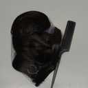 SARLA Invisible Wire Hair Extensions with 3 Clips Short Synthetic Wavy Curly Hairpiece Adjustable Transparent Headband for Women 14 Inch Black Brown