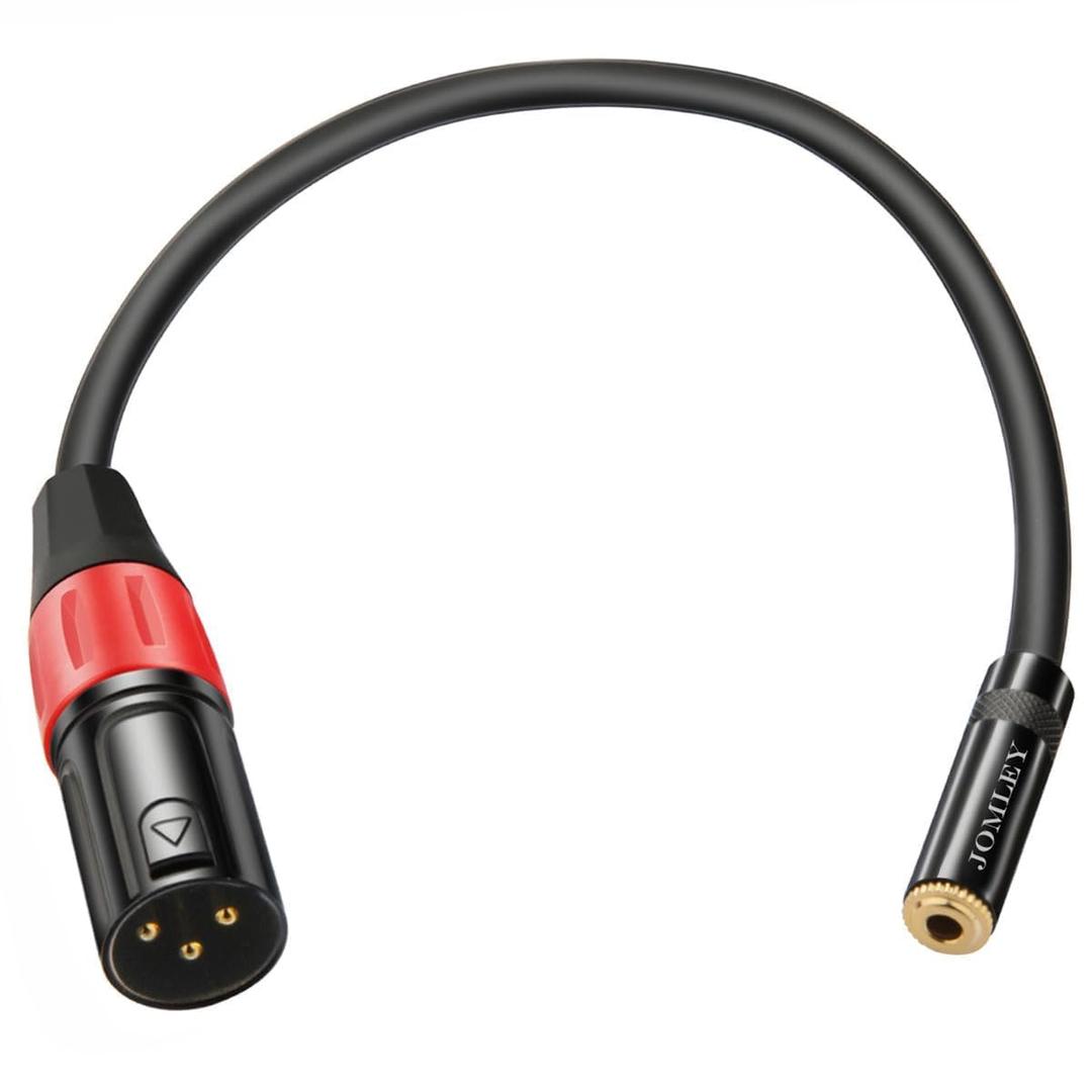 XLR to 3.5mm Adapter, Balanced 3.5mm 1/8 inch Mini Jack Female to XLR Male Stereo Audio Adapter Cable - 1ft