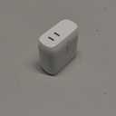 Belkin 40W Dual Port USB C Wall Charger Block - USB C Fast Charging for Apple iPhone, iPad, Samsung Galaxy Phone, & More - Programmable Power Supply Tech - Folding Prongs - White