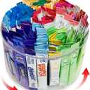 Drink Packet Organizer for Powdered Drink Mix,Powder Packet,Water Packet,Water Flavor Packet,Lazy Susan 360 Turntable Organizer for Drink Mix Necessities (Round - 6 inches)