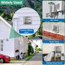6" Upgrade Steel Louvered Outdoor Dryer Vent Cover, Stainless Steel Dryer Vent Cover with 4 Screws Rubber Gaske, Anti-Corrosion Steel Dryer Vent for Dryer Vents Kitchen Stove Vent AC Vent by Hydencamm