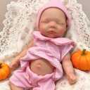 OtardDolls Silicone Baby Doll 10 Inch Full Silicone Lifelike Reborn Realistic Mini Dolls with Accessories Set