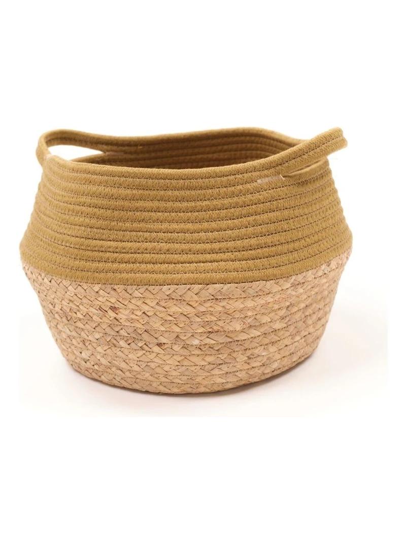 Set of 2 macrame wall hanging Home Storage Basket Natural Cotton And Linen Laundry Basket Toy Towel Blanket Hamper Home Decoration Gift Storage Basket boho decor