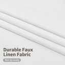 YoungsTex Short White Linen 100% Blackout Curtains, 40 Inch Length Thermal Insulated Black Out Drapes with Grommet Privacy for Bathroom Bedroom Window, 2 Panels, 42 X 40 Inch