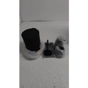 Black Bathroom Accessories Set with Small Trash Can 3 Liter/0.8 Gallon,Toothbrush Holder,Soap Dispenser,Vanity Tray,Toilet Brush and Holder Black 5pcs