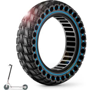 BANGTING 1PCS 60/70-6.5 Scooter Tire, 10x2.5 inch Tire Solid for Segway Ninebot Max G2 / G30 / G30D / G30E / G30E / G30LP / G30D II / G30 Max, 10x2.5-6.5 Tires Replacement for Electric Scooter (Blue)