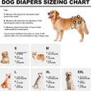 Reusable Dog Diapers Female Washable, Premium Doggie Diaper for Dogs, Pack of 3, Highly Absorbent Extra Extra Large Dog Diaper for Heat, Incontinence and Puppy Training(XXL)
