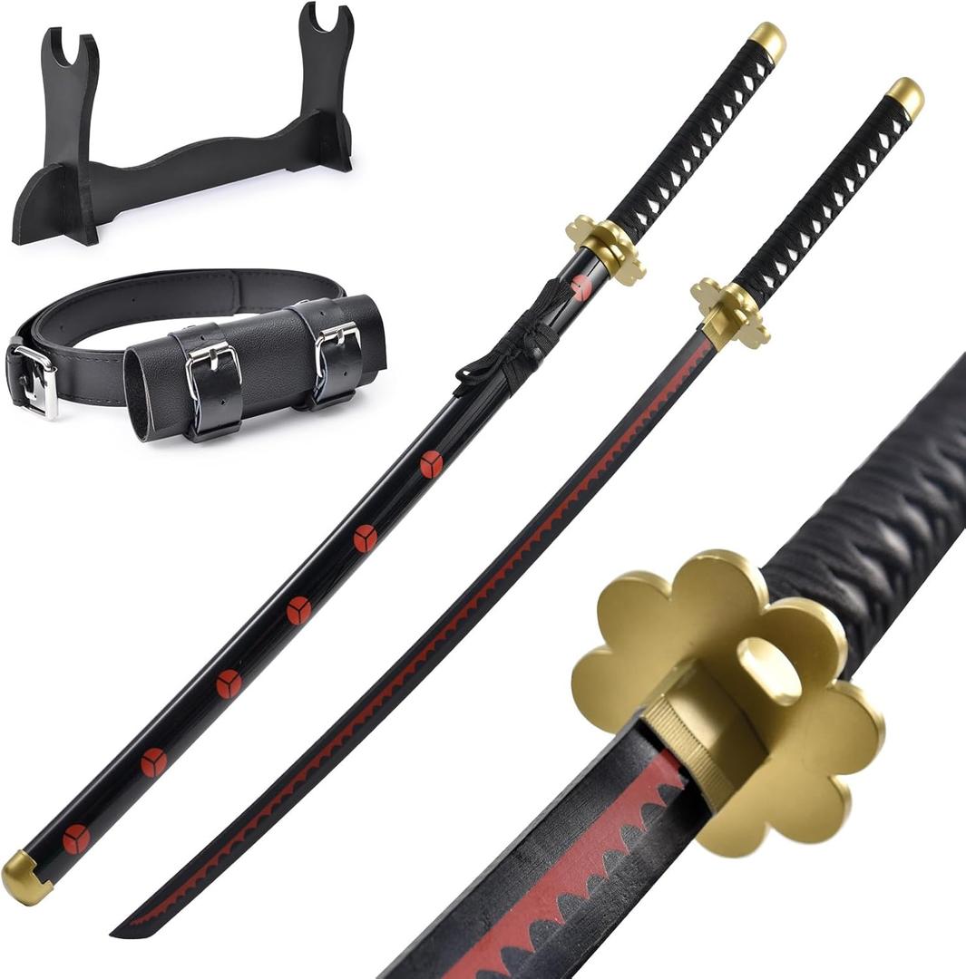 Anime Sword 41 inch,Zoro/wado ichimonji/Anime Original Texture,for Role-Playing and Collection, with One Display Stand