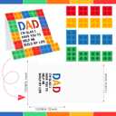 24 Sets DIY Father's Day Crafts for Kids Dad Brick Tabletop Decorating with Easel Instructions Craft Kit for Father's Day Classroom Activities Art Projects
