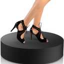 Cinnvoice Mannequin Display Pedestal Stands Bridal Shop Plinth Raiser Stand Party Event Decor Platform Base Tables for Model Comic-con Clothing Store Boutiques(23.6x5.9in,Round,Black)